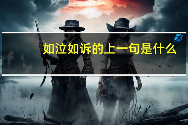 如泣如诉的上一句是什么