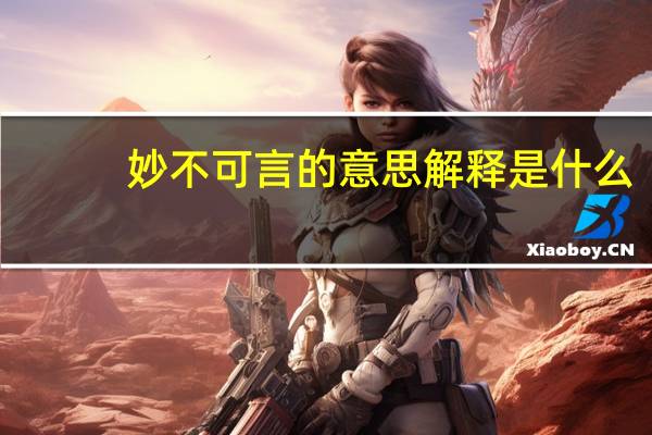 妙不可言的意思解释是什么（妙不可言的意思）