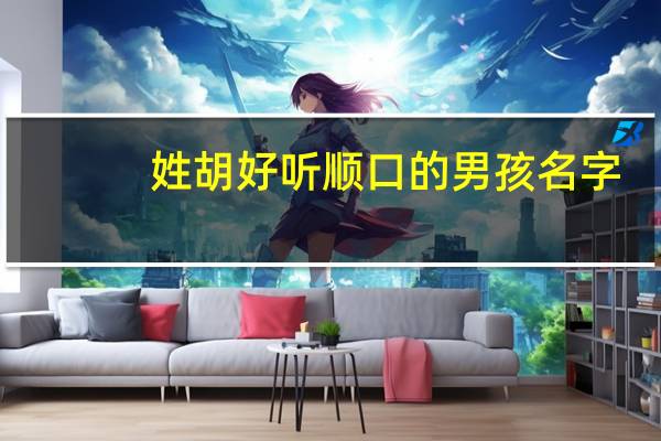 姓胡好听顺口的男孩名字