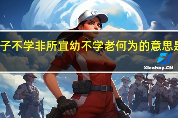 子不学非所宜幼不学老何为的意思是什么（子不学）