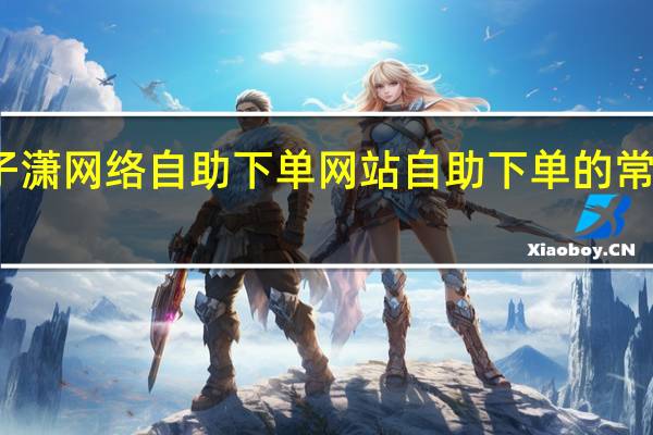 子潇网络自助下单网站 自助下单的常见问题(子潇网络怎么样)
