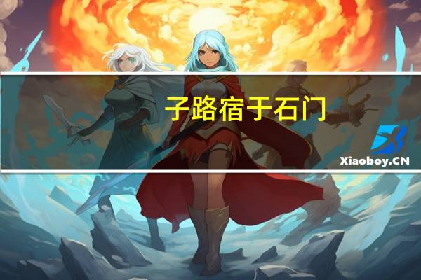 子路宿于石门.晨门②曰:“奚自