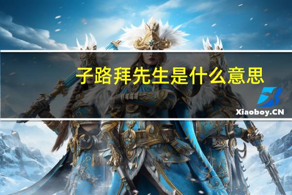 子路拜先生是什么意思