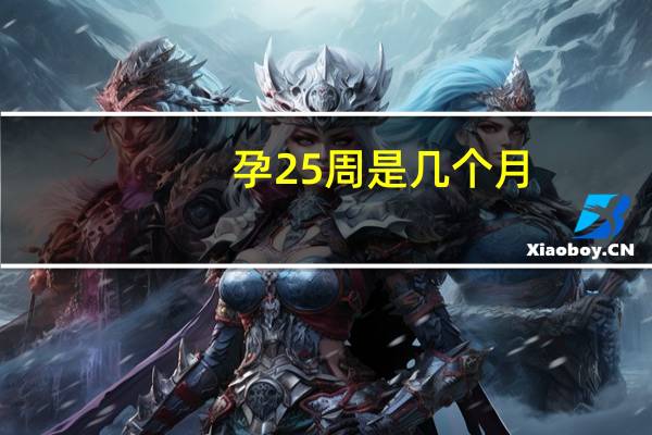 孕25周是几个月(孕25周是几个月)