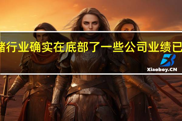 存储行业确实在底部了一些公司业绩已经在证实