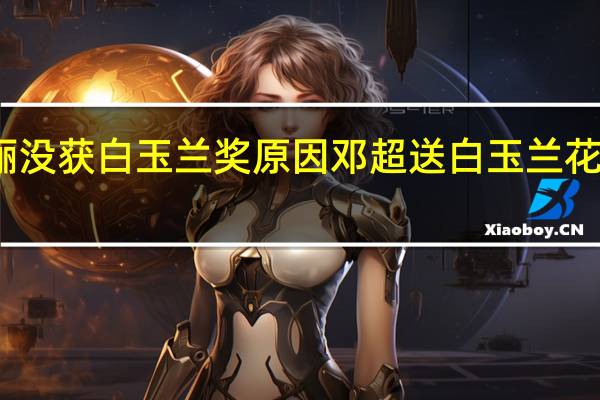 孙俪没获白玉兰奖原因 邓超送白玉兰花安慰孙俪