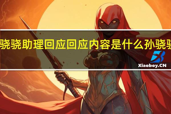 孙骁骁助理回应 回应内容是什么孙骁骁做了啥