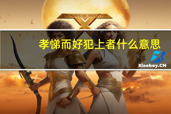 孝悌而好犯上者什么意思