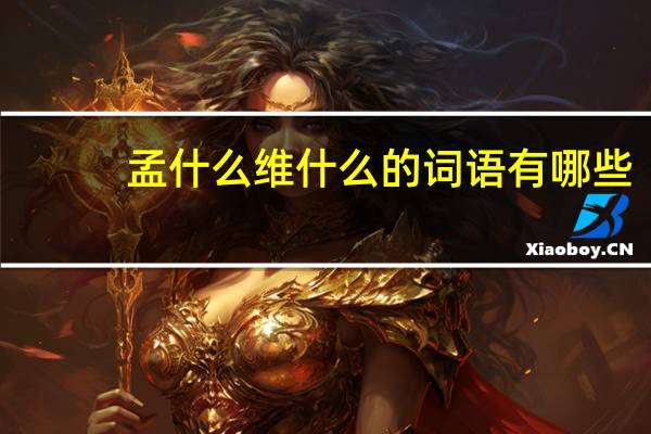 孟什么维什么的词语有哪些?