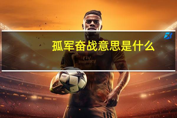 孤军奋战意思是什么