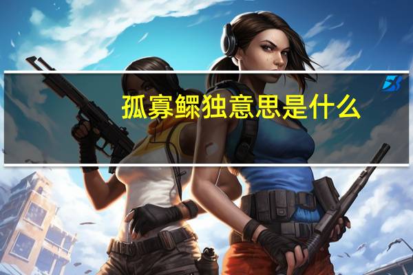 孤寡鳏独意思是什么