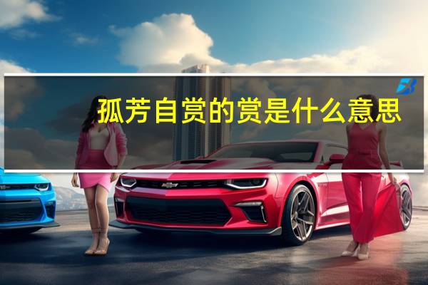 孤芳自赏的赏是什么意思