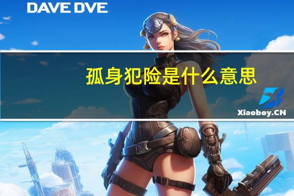 孤身犯险是什么意思