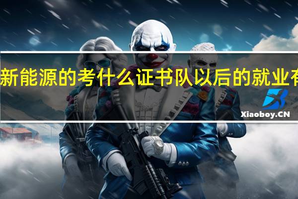 学习新能源的考什么证书队以后的就业有很大帮助