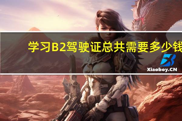 学习B2驾驶证总共需要多少钱