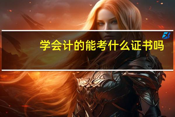 学会计的能考什么证书吗