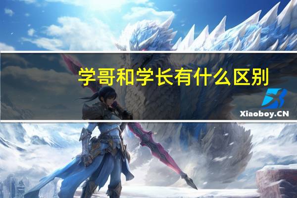 学哥和学长有什么区别