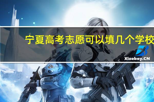 宁夏高考志愿可以填几个学校