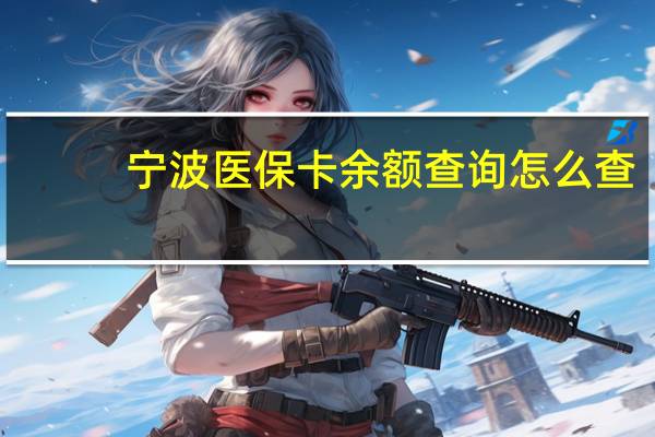 宁波医保卡余额查询怎么查（宁波医保卡余额查询）