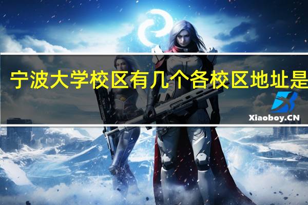 宁波大学校区有几个各校区地址是什么