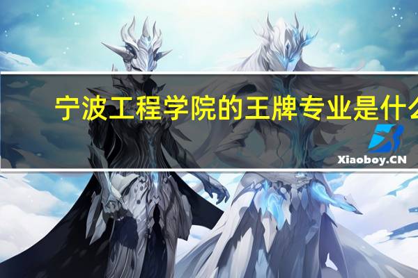 宁波工程学院的王牌专业是什么