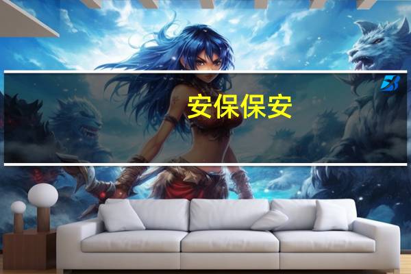 安保 保安，什么区别