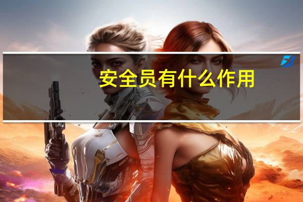 安全员有什么作用