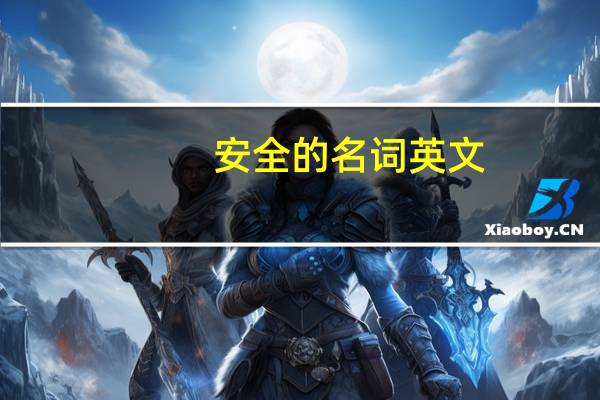 安全的名词英文