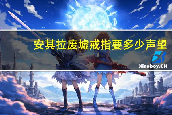 安其拉废墟戒指要多少声望