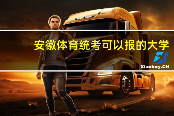 安徽体育统考可以报的大学