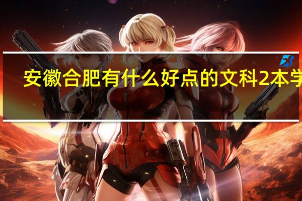 安徽合肥有什么好点的文科2本学校
