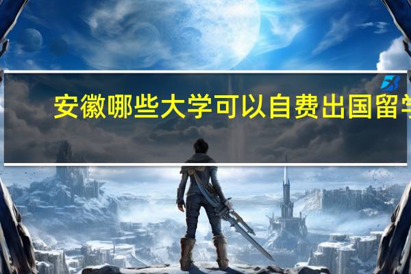 安徽哪些大学可以自费出国留学