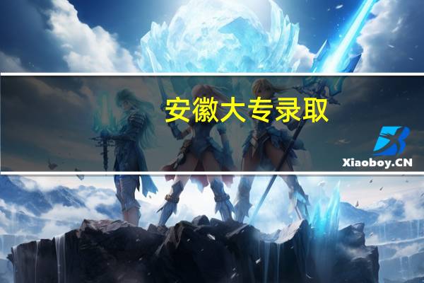 安徽大专录取