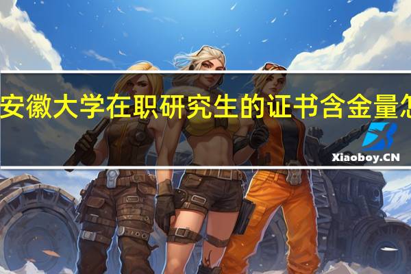安徽大学在职研究生的证书含金量怎么样