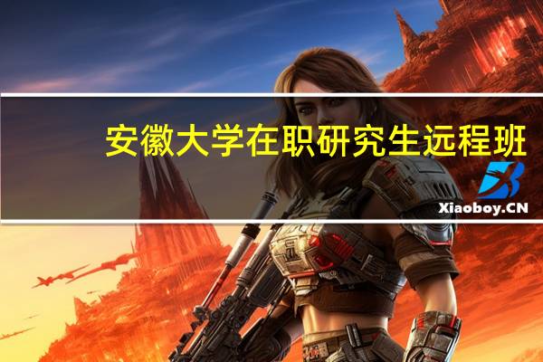 安徽大学在职研究生远程班