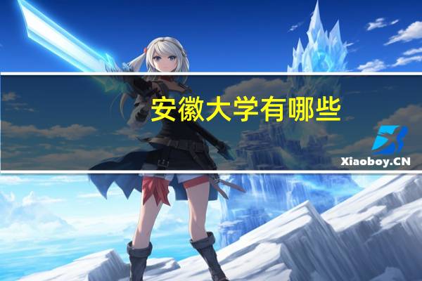 安徽大学有哪些