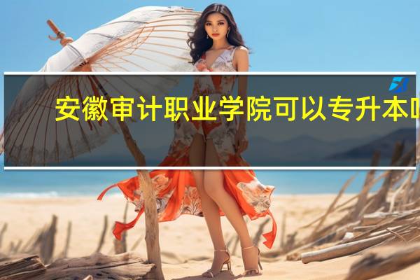 安徽审计职业学院可以专升本吗