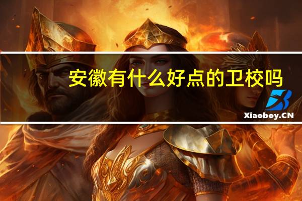 安徽有什么好点的卫校吗