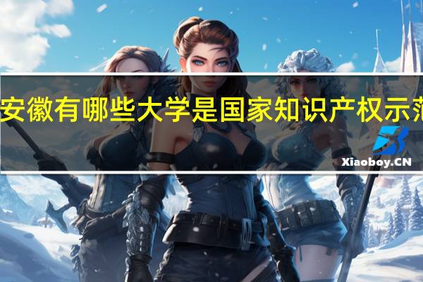 安徽有哪些大学是国家知识产权示范高校