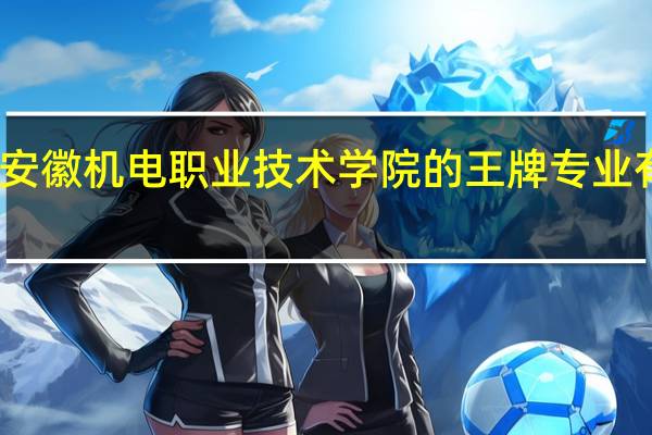 安徽机电职业技术学院的王牌专业有哪些
