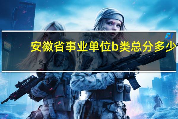 安徽省事业单位b类总分多少