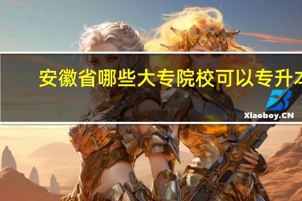 安徽省哪些大专院校可以专升本