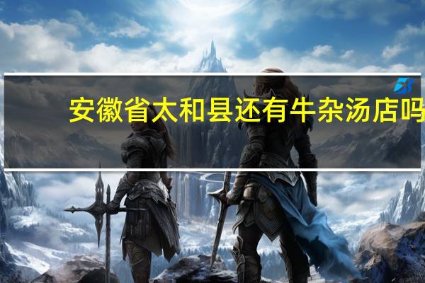 安徽省太和县还有牛杂汤店吗