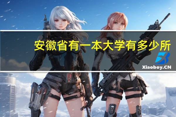 安徽省有一本大学有多少所