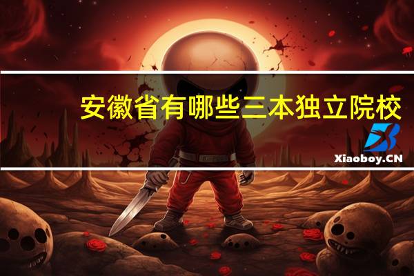 安徽省有哪些三本独立院校
