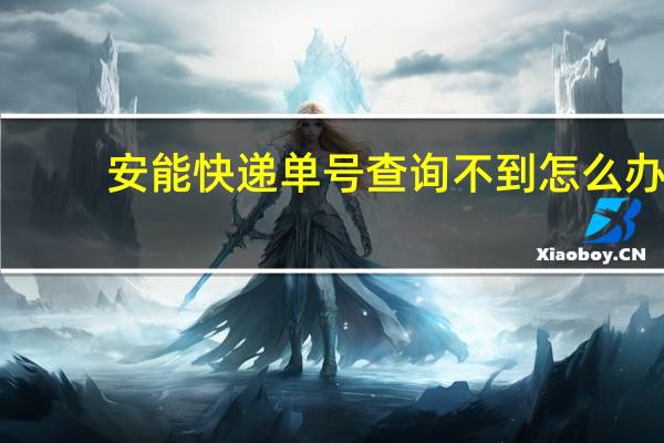 安能快递单号查询不到怎么办（安能快递单号查询）