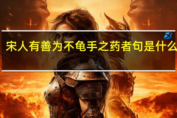 宋人有善为不龟手之药者句是什么句式