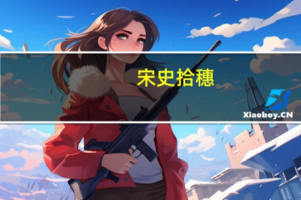 宋史拾穗(关于宋史拾穗简述)