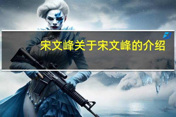 宋文峰 关于宋文峰的介绍