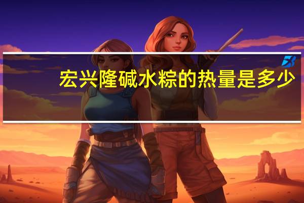 宏兴隆 碱水粽的热量是多少